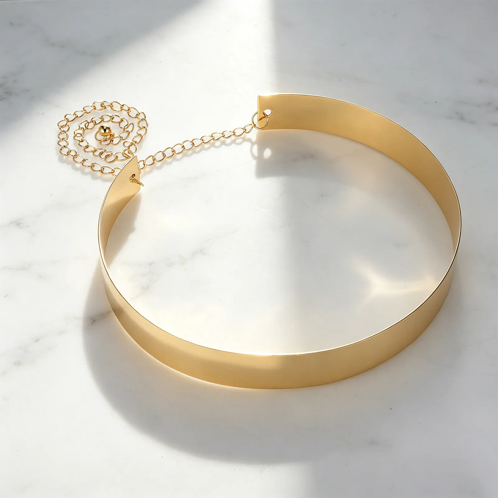 Wide Shiny Gold Metal Waist Belt for Women Adjustable Dress Belt Elegant Waist Jewelry for Wedding Formal Casual Outfits
Wide Shiny Gold Metal Waist Belt for Women Adjustable Dress Belt Elegant Waist Jewelry for Wedding Formal Casual Outfits