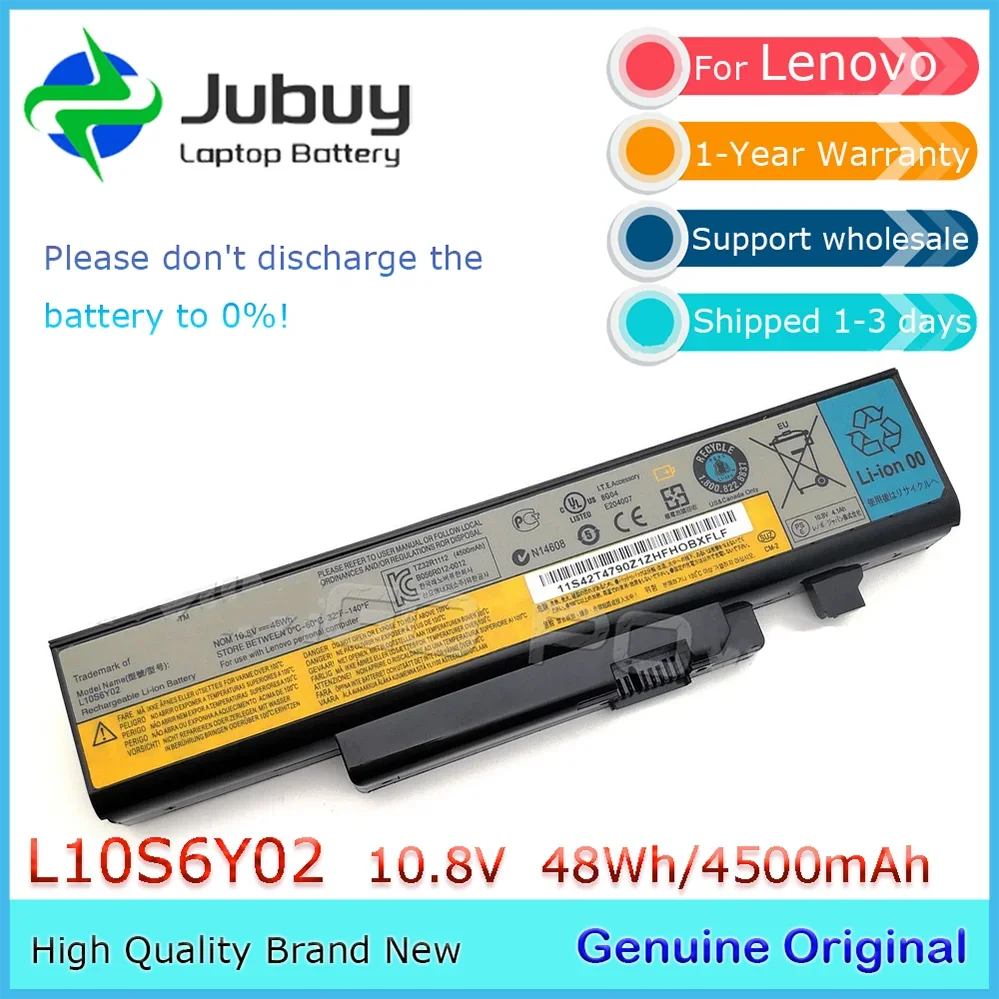 Original 10.8V 48Wh L10S6Y02 Notebook Battery for Lenovo IdeaPad Y470 Y470P Y570 57Y6625 57Y6626 L10P6F01 L10S6F01
Original 10.8V 48Wh L10S6Y02 Notebook Battery for Lenovo IdeaPad Y470 Y470P Y570 57Y6625 57Y6626 L10P6F01 L10S6F01