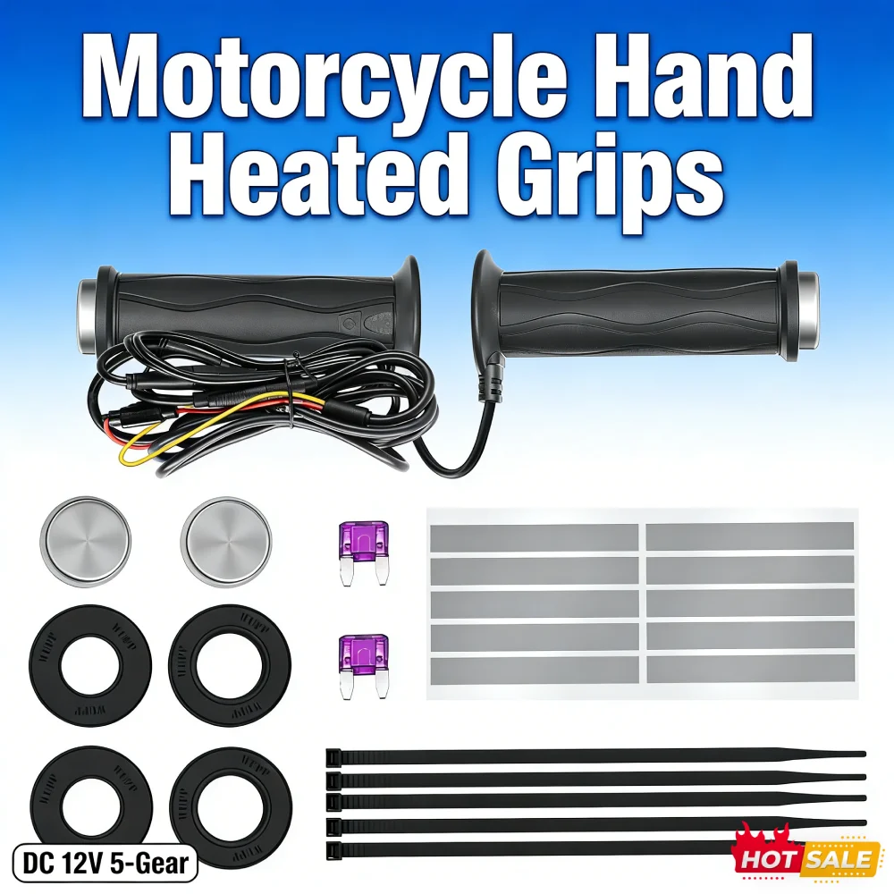 Motorcycle 5 Gear Electric Heating Handlebar DC 12V Silicone Hot Grip Handle Smart Temperature Control for 22mm Tube
Motorcycle 5 Gear Electric Heating Handlebar DC 12V Silicone Hot Grip Handle Smart Temperature Control for 22mm Tube