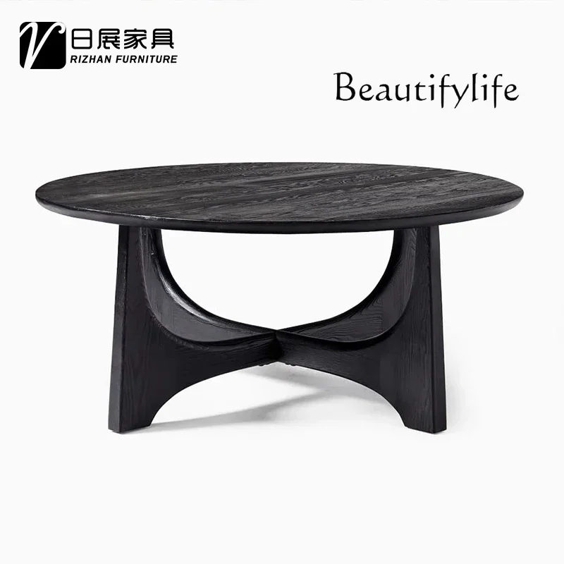 BJ Solid Wood Nordic Solid Wood Round Coffee Table Simple Oak Round Table Black Wabi-**** Small Apartment Round Table
BJ Solid Wood Nordic Solid Wood Round Coffee Table Simple Oak Round Table Black Wabi-**** Small Apartment Round Table