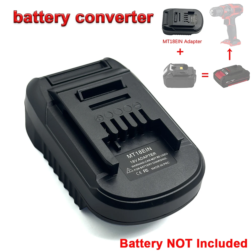 Adapter Converter – Convert for Makita 18V Li-ion Battery to for Ein 18V Battery, Compatible with Ein Cordless Drill/Driver Tool
Adapter Converter – Convert for Makita 18V Li-ion Battery to for Ein 18V Battery, Compatible with Ein Cordless Drill/Driver Tool