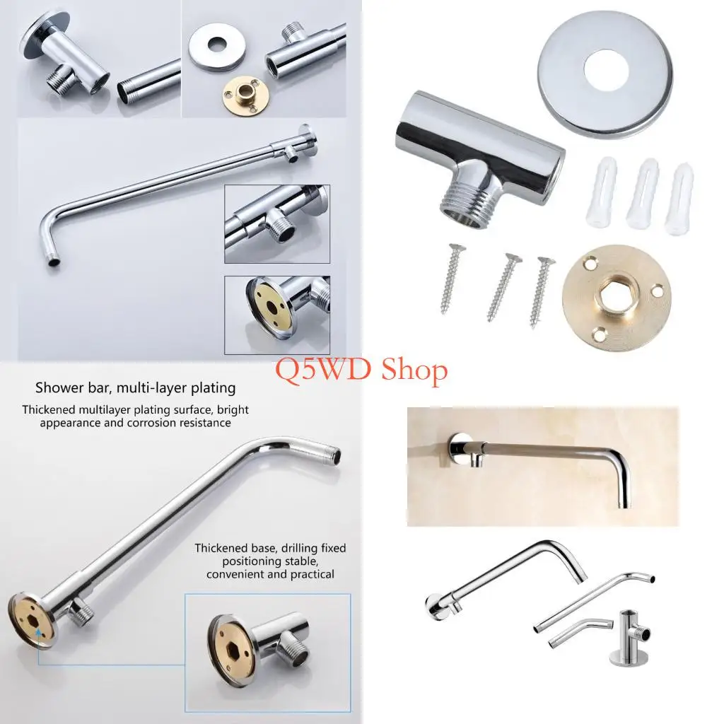 Q5WD Convenient Shower Arm Replacement Practical Shower Arm Shower Head Extension Arm Improve Your Bathroom/Kitchen Useful
Q5WD Convenient Shower Arm Replacement Practical Shower Arm Shower Head Extension Arm Improve Your Bathroom/Kitchen Useful