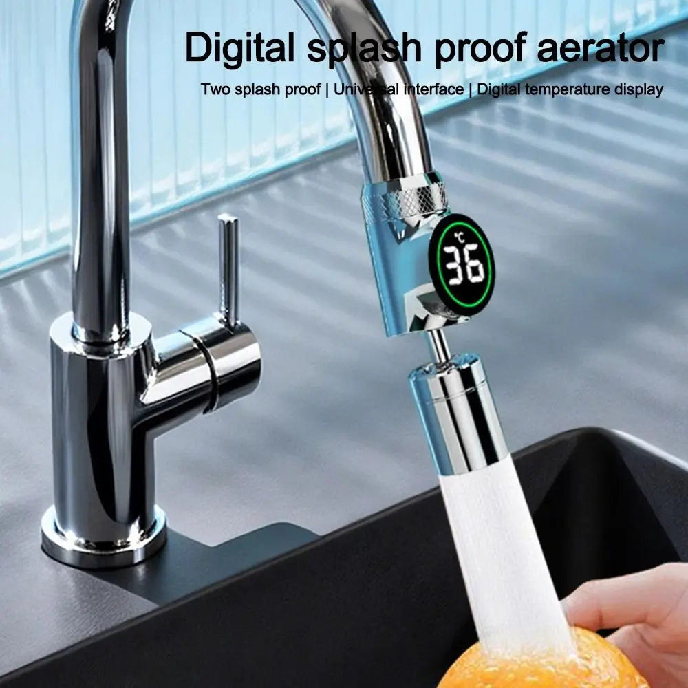 Multi-purpose Anti-splash Kitchen Faucet Aerator 360 Degree Swivel with Temperature Display Tap Water Filter Tap Water Diffuser
Multi-purpose Anti-splash Kitchen Faucet Aerator 360 Degree Swivel with Temperature Display Tap Water Filter Tap Water Diffuser