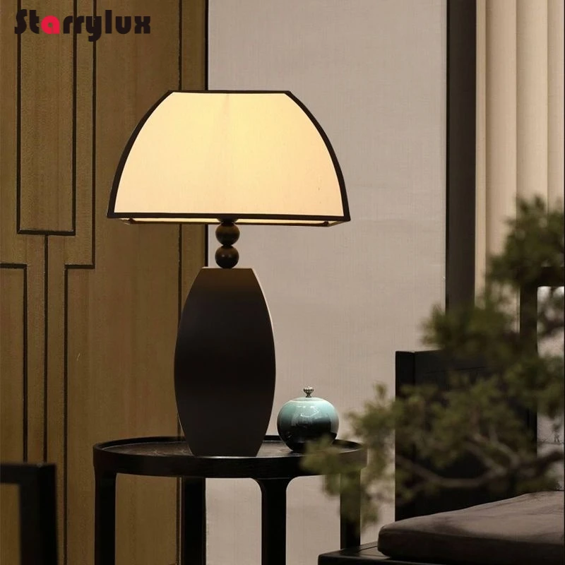 Vintage Table Lamp Black White Modern Chinese Style Living Room Study Bedside Retro Art Lamps
Vintage Table Lamp Black White Modern Chinese Style Living Room Study Bedside Retro Art Lamps