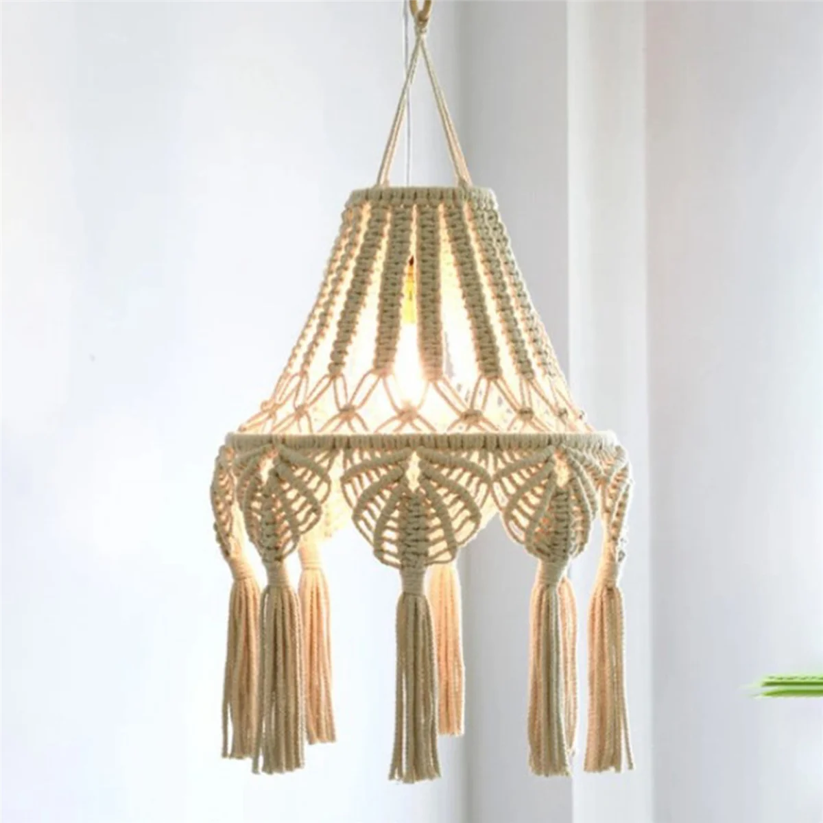 Macrame Lamp Shade Hanging Pendant Light Cover Bedroom Living Room Home Decor Woven Tapestry
Macrame Lamp Shade Hanging Pendant Light Cover Bedroom Living Room Home Decor Woven Tapestry