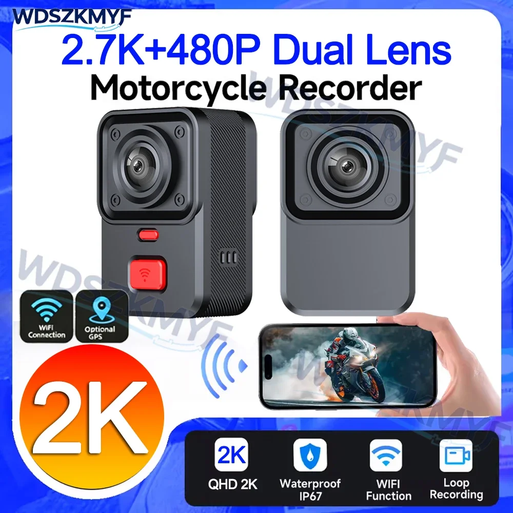 NEW Motorcycle Dashcam Waterproof Motorcycle Camera DVR Front 2K & Rear 480P Camera Video Loop Recorder GPS Black Night Vision
NEW Motorcycle Dashcam Waterproof Motorcycle Camera DVR Front 2K & Rear 480P Camera Video Loop Recorder GPS Black Night Vision