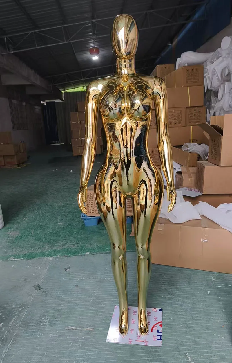 Large Size Female Mannequin for Clothing Store Full Body Chrome Plated Gold Silver Women's Dummy Model for Display
Large Size Female Mannequin for Clothing Store Full Body Chrome Plated Gold Silver Women's Dummy Model for Display