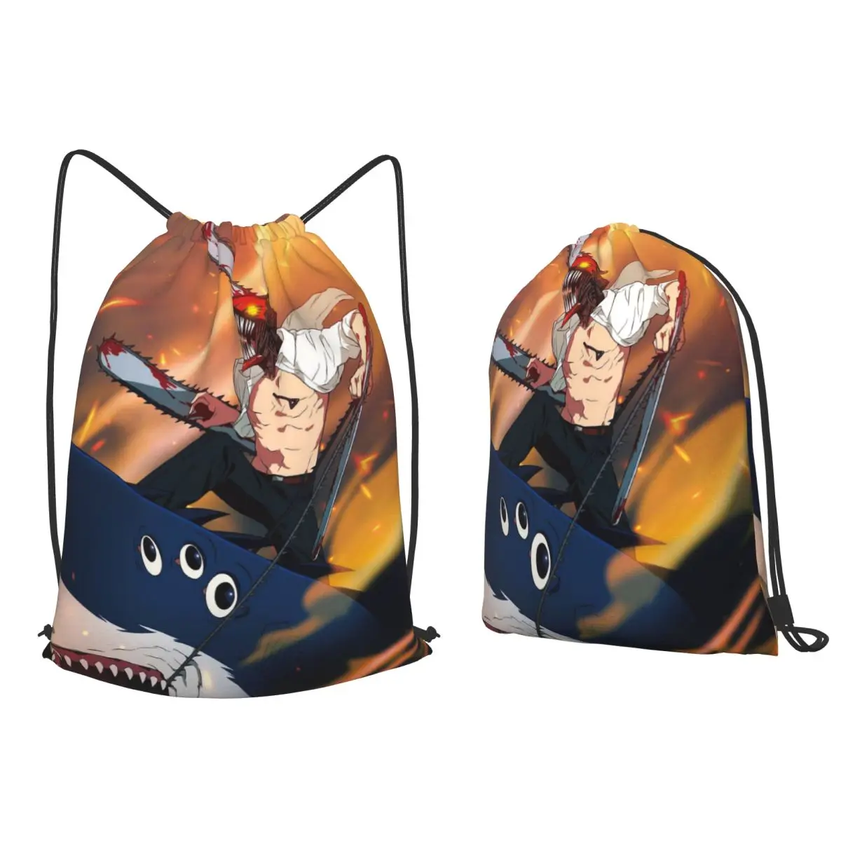 Shark And Denji Chainsaw Man Anime Backpacks Multi-function Drawstring Bags Sundries Bag Book Bags for Man Woman School
Shark And Denji Chainsaw Man Anime Backpacks Multi-function Drawstring Bags Sundries Bag Book Bags for Man Woman School