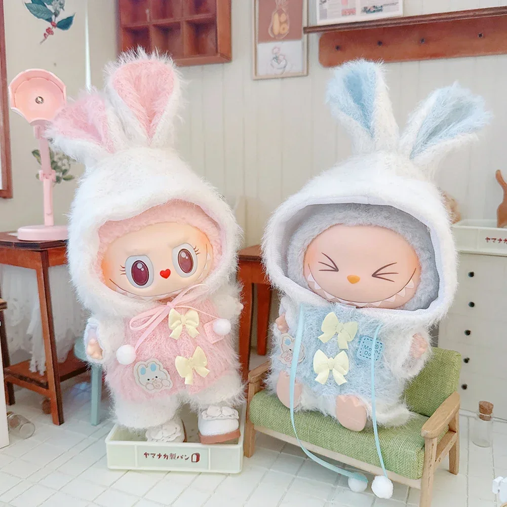 Забавный милый пасхальный кролик, костюм для косплея, модное мягкое пальто, аксессуары для кукол для 17 см, кукла Лабу, милое украшение, подарок
Забавный милый пасхальный кролик, костюм для косплея, модное мягкое пальто, аксессуары для кукол для 17 см, кукла Лабу, милое украшение, подарок