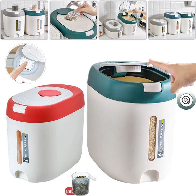 Multifunctional 5/10Kg Rice Storage Container Moisture & Insect-Proof Sealed Cereal Dispenser Pet Storage Jarאירגון ואיחסון מטבח
Multifunctional 5/10Kg Rice Storage Container Moisture & Insect-Proof Sealed Cereal Dispenser Pet Storage Jarאירגון ואיחסון מטבח