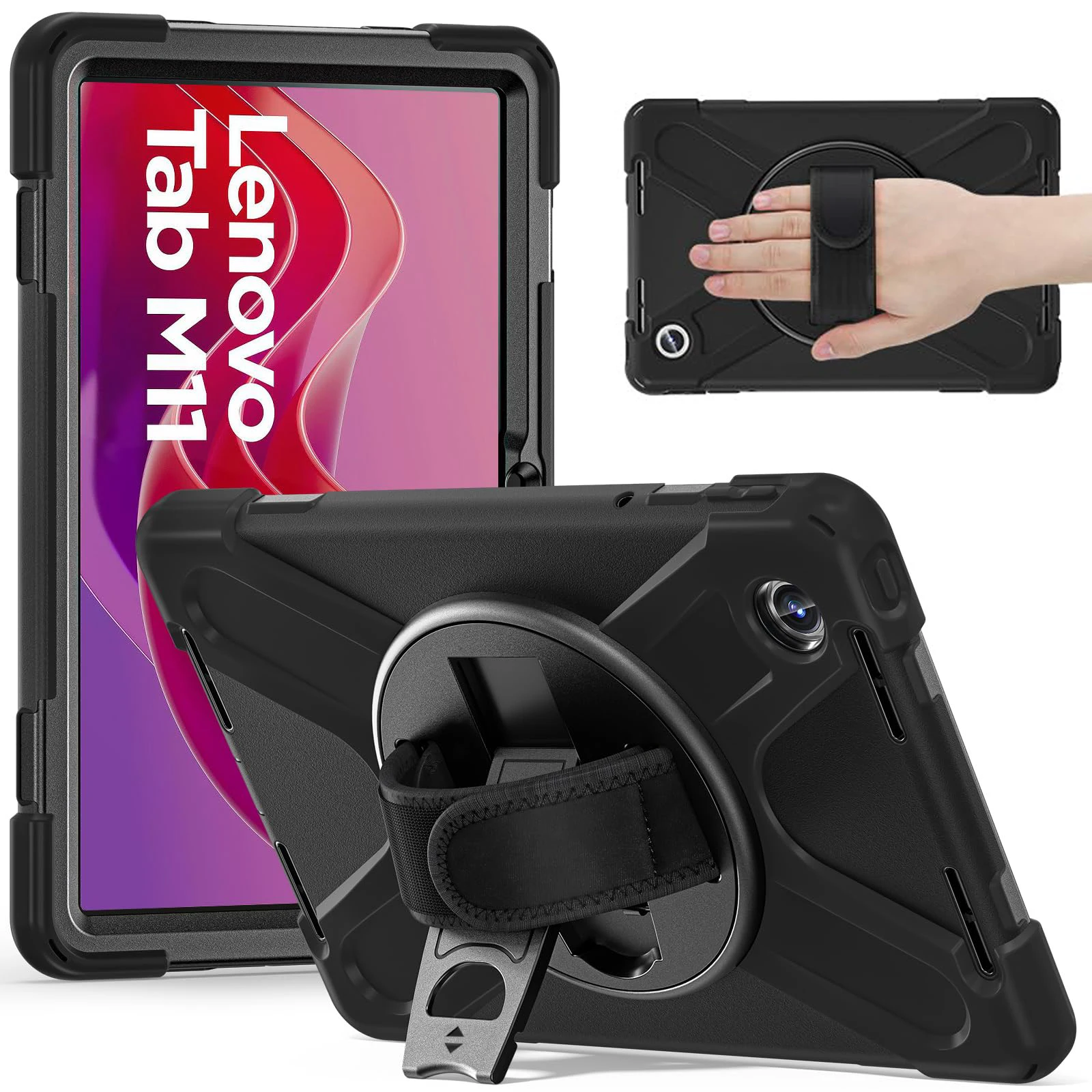 Case for Lenovo Tab M11 2024 (11 Inch) TB-330FU/TB-331FC Anti-Drop Rugged Shell with Rotating Stand Hand Strap Anti-Shock Cover
Case for Lenovo Tab M11 2024 (11 Inch) TB-330FU/TB-331FC Anti-Drop Rugged Shell with Rotating Stand Hand Strap Anti-Shock Cover