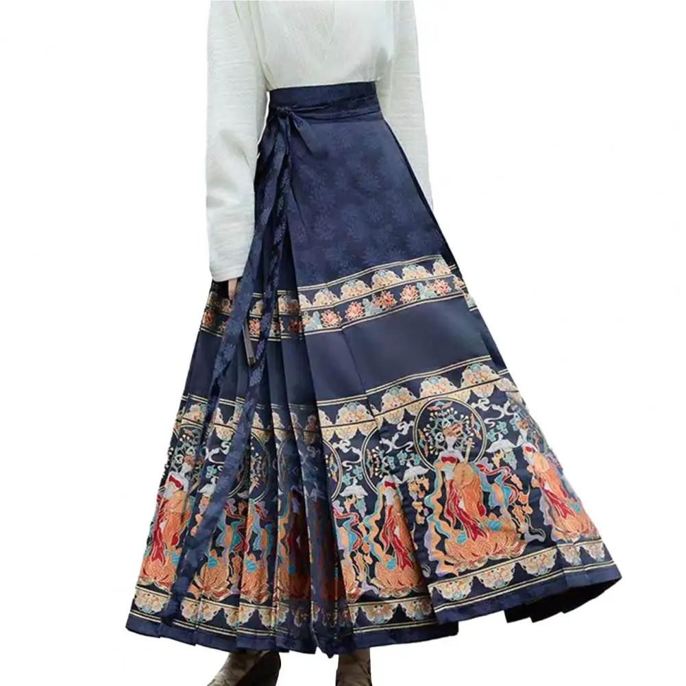 Retro Printed Skirt Chinese Style Horse-face Skirt Hanfu Costume with Pleated Big Swing for Women
Retro Printed Skirt Chinese Style Horse-face Skirt Hanfu Costume with Pleated Big Swing for Women