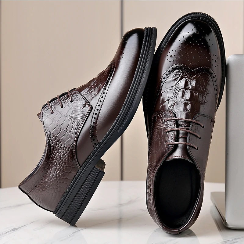 Мужские туфли из натуральной кожи, модные, в стиле минимализм, для торжественных мероприятий, роскошные, для взрослых, к костюму, черные, коричневые
Мужские туфли из натуральной кожи, модные, в стиле минимализм, для торжественных мероприятий, роскошные, для взрослых, к костюму, черные, коричневые