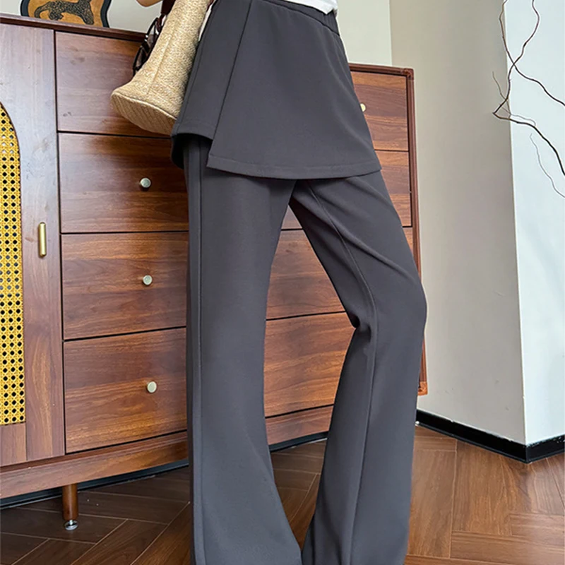 2025 эластичные брюки-клеш с высокой талией, женские однотонные прямые брюки, женские повседневные брюки из двух предметов для женщин, осень-зима
2025 эластичные брюки-клеш с высокой талией, женские однотонные прямые брюки, женские повседневные брюки из двух предметов для женщин, осень-зима