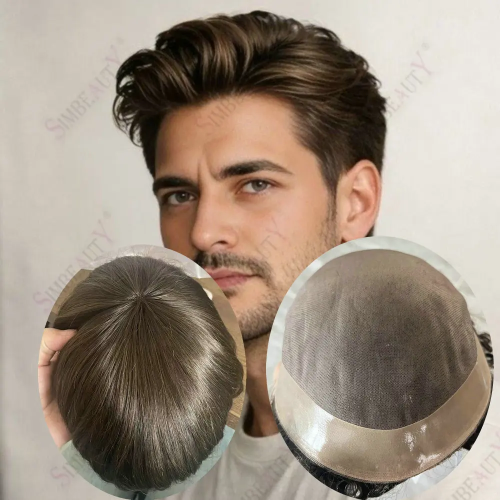 Super Durable Fine Mono NPU Human Hair Men's Toupee Breathable Bas Blonde Brown Silk Straight/30mm Wave Capillary Prosthesis Wig
Super Durable Fine Mono NPU Human Hair Men's Toupee Breathable Bas Blonde Brown Silk Straight/30mm Wave Capillary Prosthesis Wig
