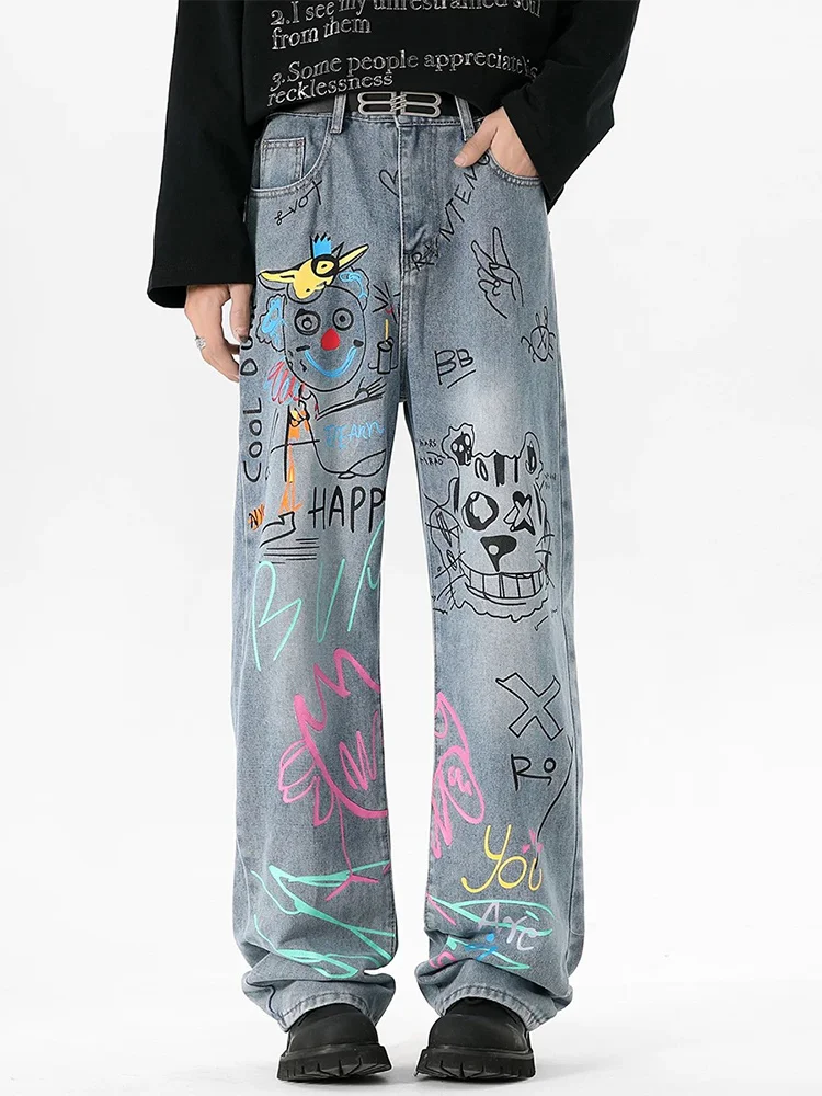 Loose Straight Leg Jeans fiti High Street Sle ex Slimming Wide Leg Pants Casual Cotton Denim Youth Faion
Loose Straight Leg Jeans fiti High Street Sle ex Slimming Wide Leg Pants Casual Cotton Denim Youth Faion