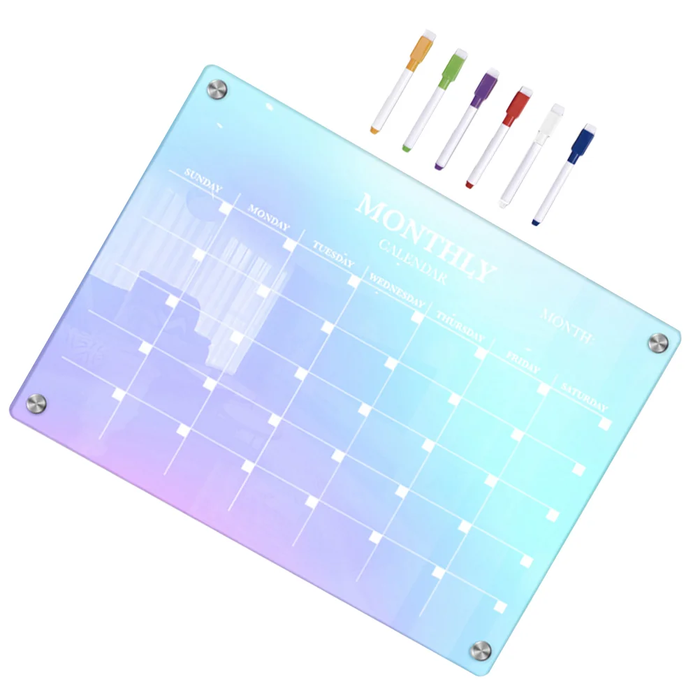 Fridge Colored Calendar for Refrigerator Decorative Acrylic Planning Board Note Dry Erase Magnetic Planner Monthly Office
Fridge Colored Calendar for Refrigerator Decorative Acrylic Planning Board Note Dry Erase Magnetic Planner Monthly Office