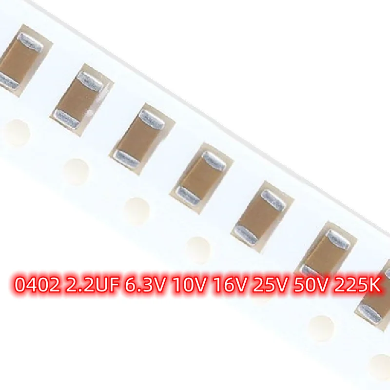 100 шт. SMD 0402 2,2 UF 6,3 V 10V 16V 25V 50V 225K 10% X5R чип керамический конденсатор 1005
100 шт. SMD 0402 2,2 UF 6,3 V 10V 16V 25V 50V 225K 10% X5R чип керамический конденсатор 1005