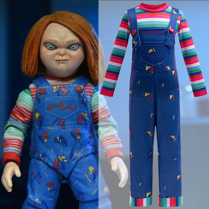 MINISO Ghost Baby Chucky Cosplay Long Sleeved Strap Two Piece Halloween Role Play Suit Toddler Boys 3-10 Years Children's Sets
MINISO Ghost Baby Chucky Cosplay Long Sleeved Strap Two Piece Halloween Role Play Suit Toddler Boys 3-10 Years Children's Sets