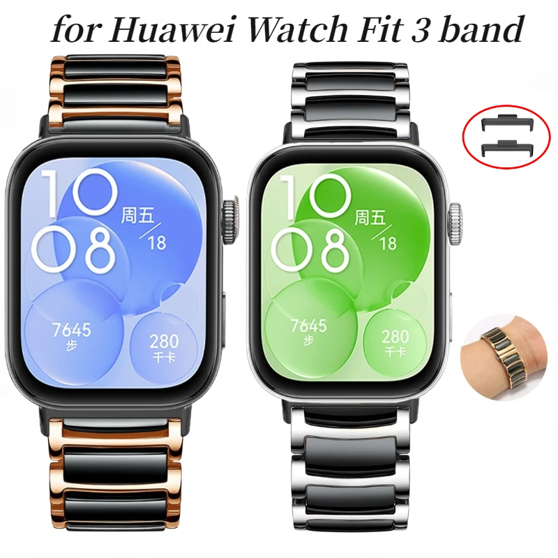 Ceramic+Metal Strap for Huawei Watch Fit 3 Fit 4 Sport Wristband Bracelet Huawei Watch Fit 3 4 Pro Comfortable Belt Accessories
Ceramic+Metal Strap for Huawei Watch Fit 3 Fit 4 Sport Wristband Bracelet Huawei Watch Fit 3 4 Pro Comfortable Belt Accessories