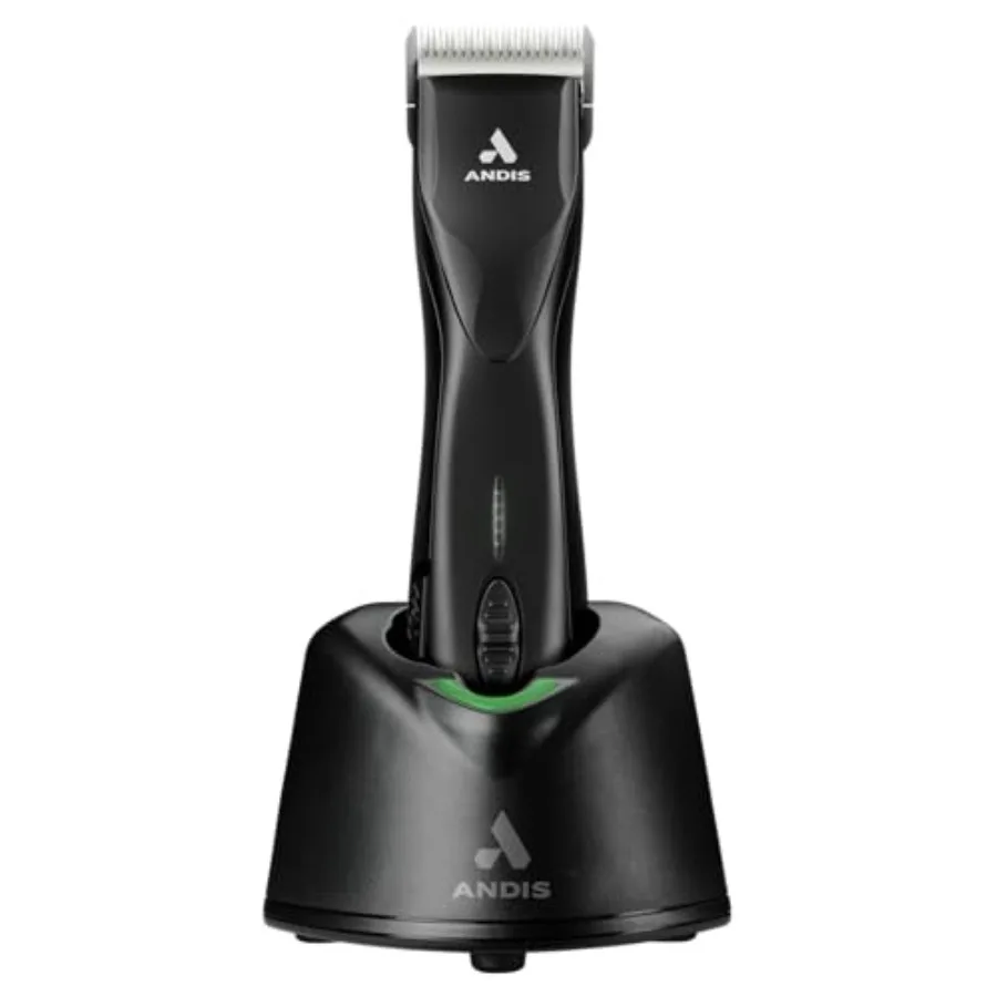 Dog grooming clipper with detachable blade, zirconium ceramic material, black color, 5-speed cordless operation and removable l
Dog grooming clipper with detachable blade, zirconium ceramic material, black color, 5-speed cordless operation and removable l