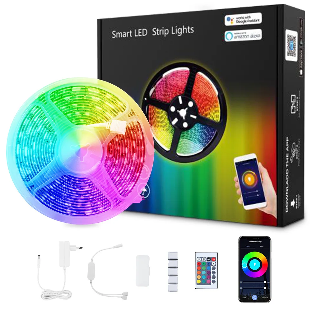 Wi-Fi 300-подсветка Эпоксидная водонепроницаемая красочная гирлянда RGB водонепроницаемый интеллектуальный светильник IP65led с
Wi-Fi 300-подсветка Эпоксидная водонепроницаемая красочная гирлянда RGB водонепроницаемый интеллектуальный светильник IP65led с