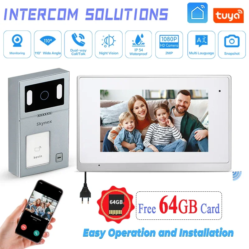 Unlock 2 Locks Smart Video Intercom With1080 Hd Camera Tuya App Video Doorphone Kit
Unlock 2 Locks Smart Video Intercom With1080 Hd Camera Tuya App Video Doorphone Kit