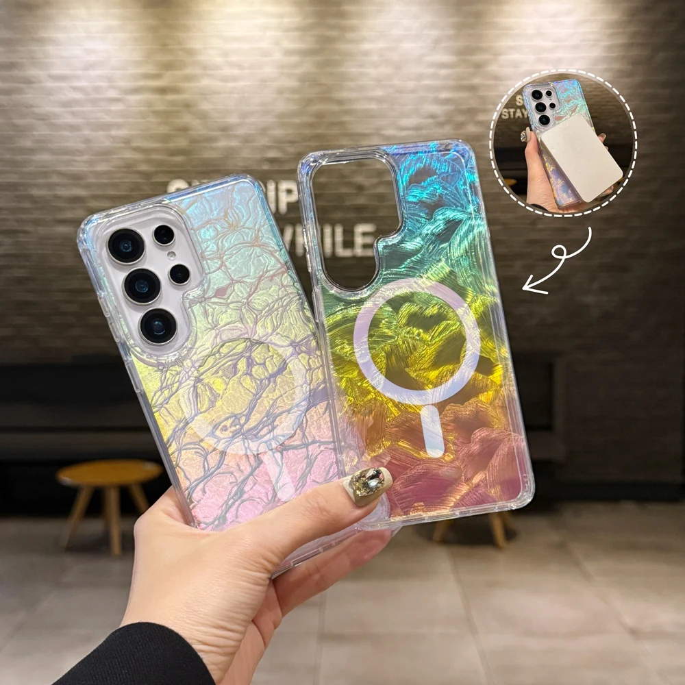 New Colorful Electroplating Seashell Pattern Phone Case for Samsung Galaxy S24 S25 FE S26 Ultra Gradient Clear Magnetic Cover
New Colorful Electroplating Seashell Pattern Phone Case for Samsung Galaxy S24 S25 FE S26 Ultra Gradient Clear Magnetic Cover