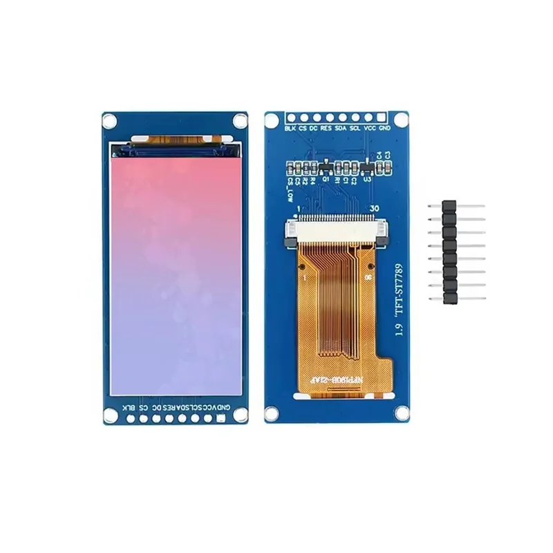 Exquisite-1.9Inch IPS Full Angle TFT Display Screen LCD Screen Color Display Module SPI Serial Port High-Definition170x320 ST778
Exquisite-1.9Inch IPS Full Angle TFT Display Screen LCD Screen Color Display Module SPI Serial Port High-Definition170x320 ST778