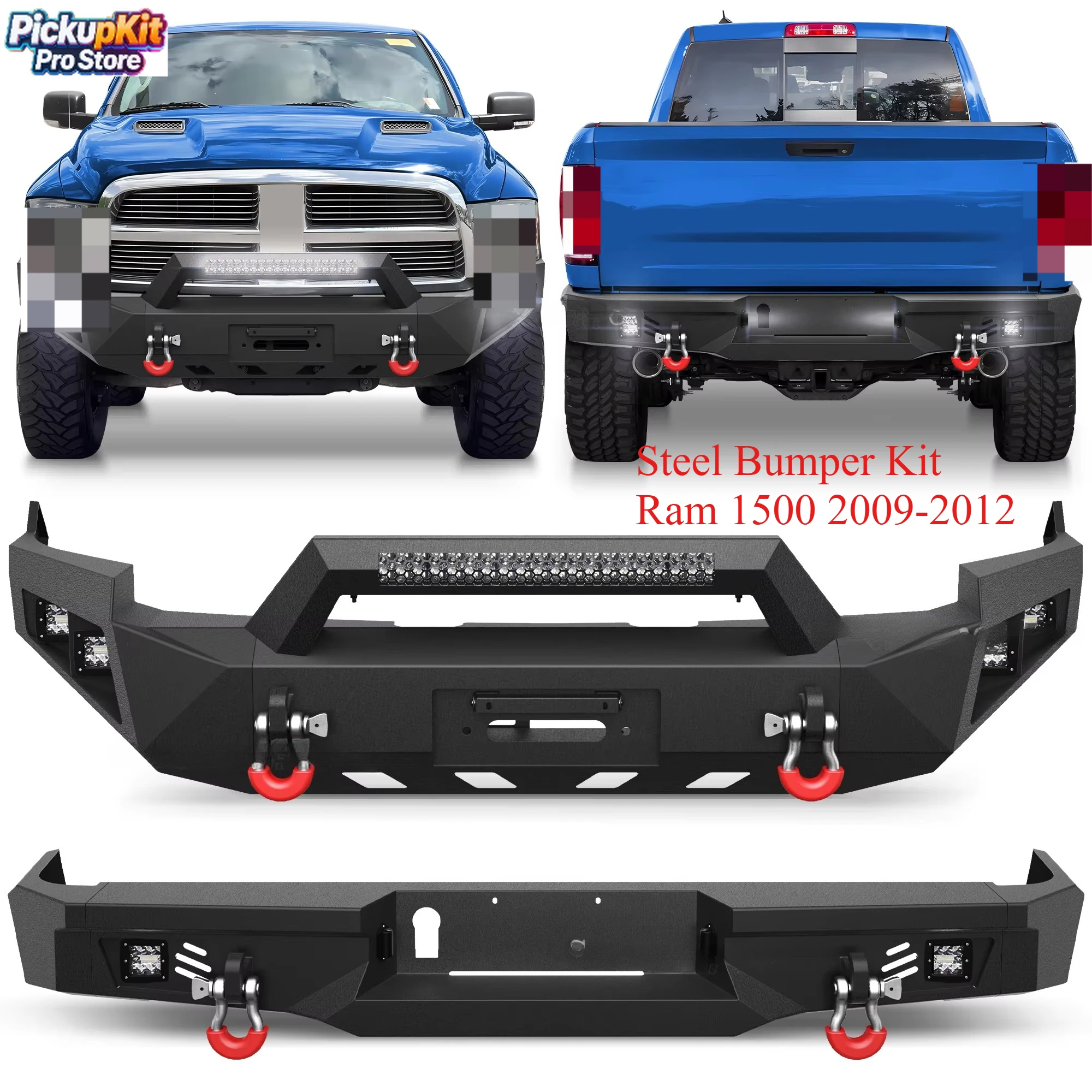 Factory Hot Sell Steel Bumper Kit Ram 1500 2009-2012 Textured Black Winch Set
Factory Hot Sell Steel Bumper Kit Ram 1500 2009-2012 Textured Black Winch Set