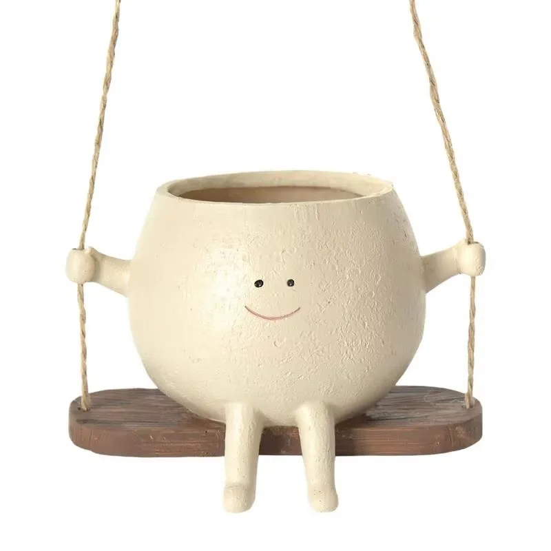 Swing Flower Pot Resin Smiling Face Planter Pot Creative Wall Hanging Planter For Indoor Outdoor Plants Gardening Accessories
Swing Flower Pot Resin Smiling Face Planter Pot Creative Wall Hanging Planter For Indoor Outdoor Plants Gardening Accessories