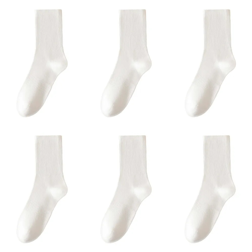 6Pairs Simple Cotton Socks Sweat-absorbing Wear-resistant Medium Tube Socks Comfortable High Elasticity Solid Color Socks
6Pairs Simple Cotton Socks Sweat-absorbing Wear-resistant Medium Tube Socks Comfortable High Elasticity Solid Color Socks
