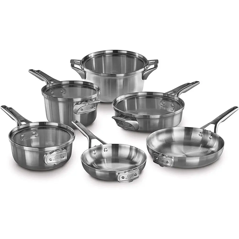 Premier SpaceSaving Stainless Steel Pots and Pans, 10Piece Cookware Set
Premier SpaceSaving Stainless Steel Pots and Pans, 10Piece Cookware Set