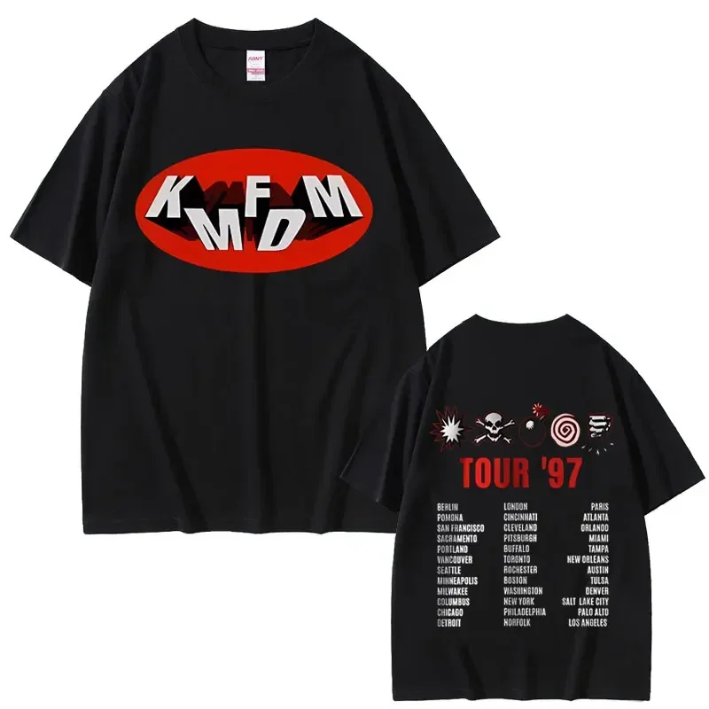 Rock Band Kmfdm Tour 97 Graphic Print T-shirt Summer Men Women Vintage Gothic Punk Streetwear Male Casual Pure Cotton T Shirts
Rock Band Kmfdm Tour 97 Graphic Print T-shirt Summer Men Women Vintage Gothic Punk Streetwear Male Casual Pure Cotton T Shirts