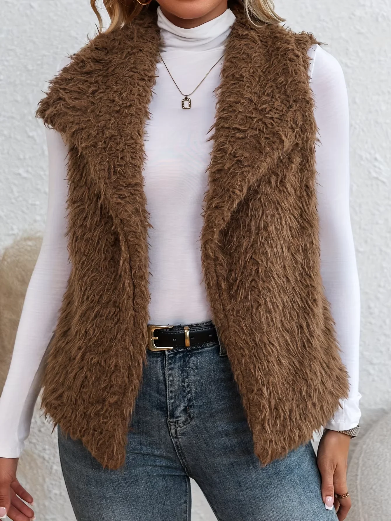 Универсальный женский жилет-пальто для осени и зимы с воротником-водопадом, открытой передней частью и плюшевым дизайном
Универсальный женский жилет-пальто для осени и зимы с воротником-водопадом, открытой передней частью и плюшевым дизайном