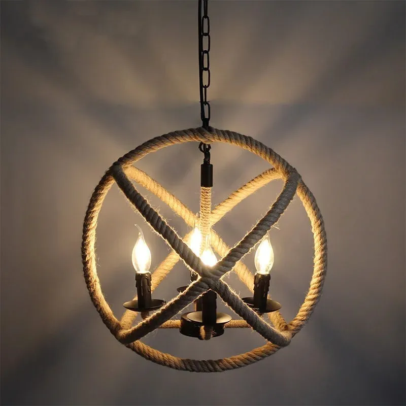 American-style Hanging Chandelier Rustic Vintage Hemp Rope Pendant Light Handmade Woven For Living Room Dining Room Cafe
American-style Hanging Chandelier Rustic Vintage Hemp Rope Pendant Light Handmade Woven For Living Room Dining Room Cafe