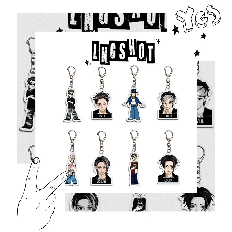 New Idols Lngshot 2Pcs Acrylic Keychain OHYUL RYUL Manga Figure Keyring WOOJIN LOUIS Fashion Bag Key Accessories Fans Collection
New Idols Lngshot 2Pcs Acrylic Keychain OHYUL RYUL Manga Figure Keyring WOOJIN LOUIS Fashion Bag Key Accessories Fans Collection