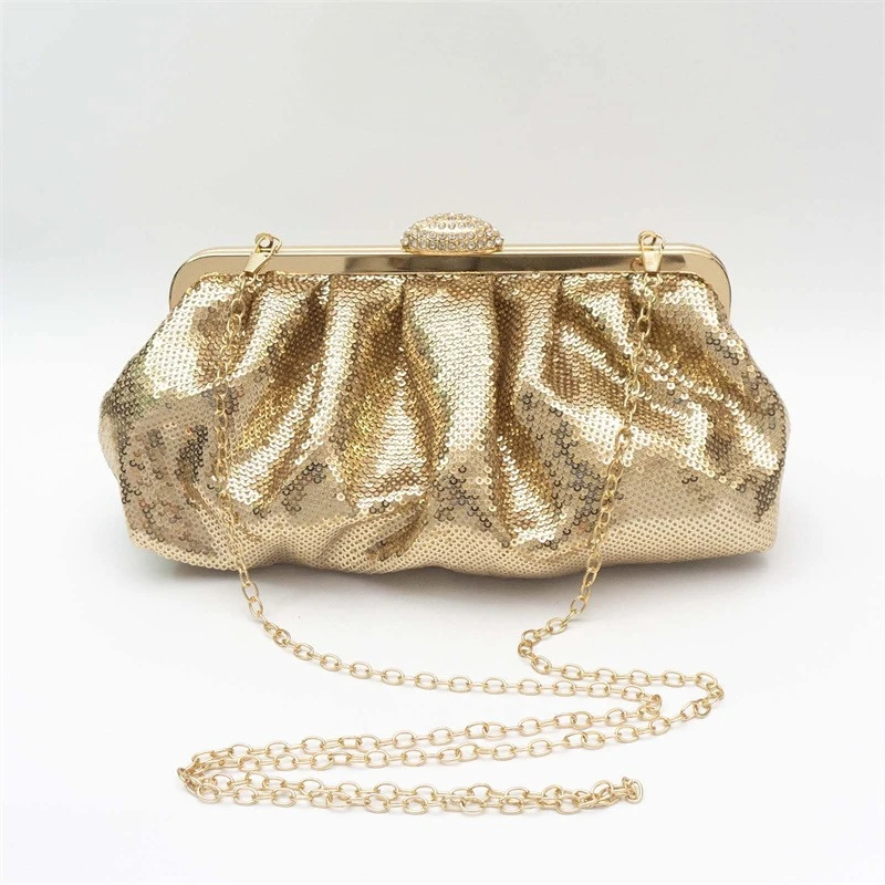 Bling Glitter Evening Bags for Women Fashion Wedding Golden Party Dress Clutch Bags Silvered Crossbody Sequined Handbag
Bling Glitter Evening Bags for Women Fashion Wedding Golden Party Dress Clutch Bags Silvered Crossbody Sequined Handbag