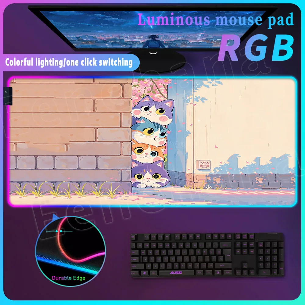 Office Accessories XXL Non-slip Keyboard Pad Carpet RGB Cute Kitten Game Player Mouse Pad Table Pad Technology Game Accessories
Office Accessories XXL Non-slip Keyboard Pad Carpet RGB Cute Kitten Game Player Mouse Pad Table Pad Technology Game Accessories