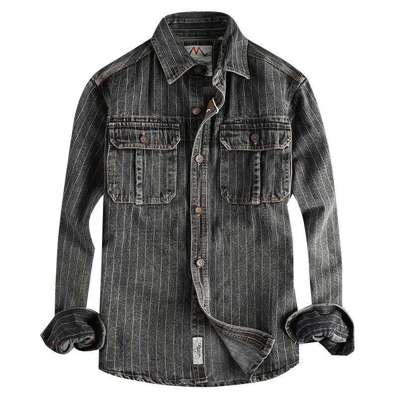 New Spring Autumn Men Shirt Male Wash Vintage Cagro Denim Coats Cotton Shirt for Men Long Sleeve Multi-Pocket Shirts Ropa Hombre
New Spring Autumn Men Shirt Male Wash Vintage Cagro Denim Coats Cotton Shirt for Men Long Sleeve Multi-Pocket Shirts Ropa Hombre