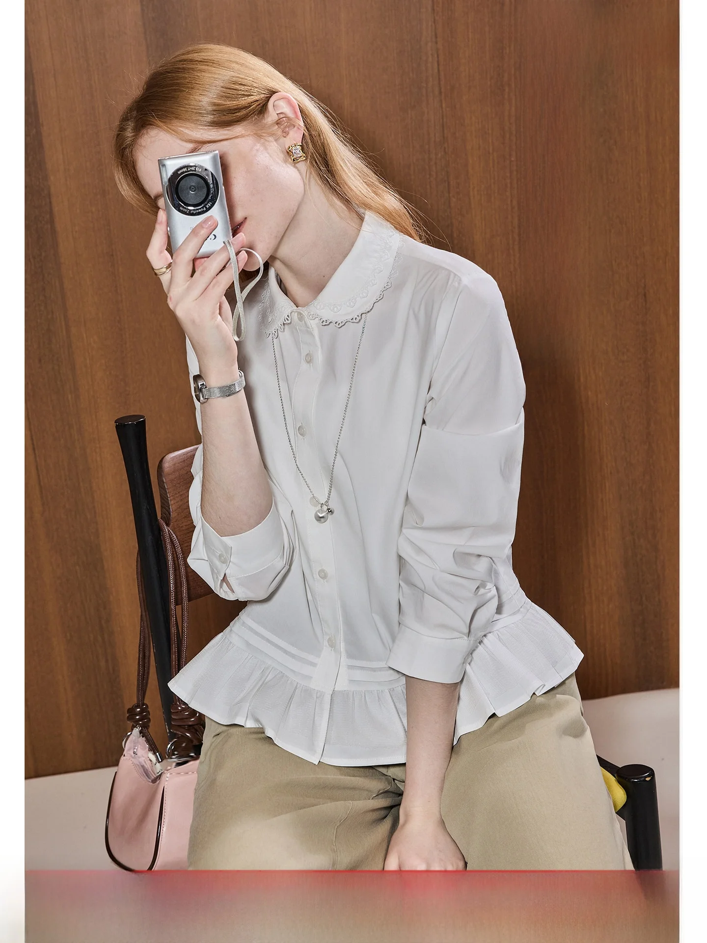 Sweet Doll Collar Shirt Women's Spring Summer New Style Floral Anti-Aging Cotton Nylon Blend Long Sleeve Casual Shirt
Sweet Doll Collar Shirt Women's Spring Summer New Style Floral Anti-Aging Cotton Nylon Blend Long Sleeve Casual Shirt