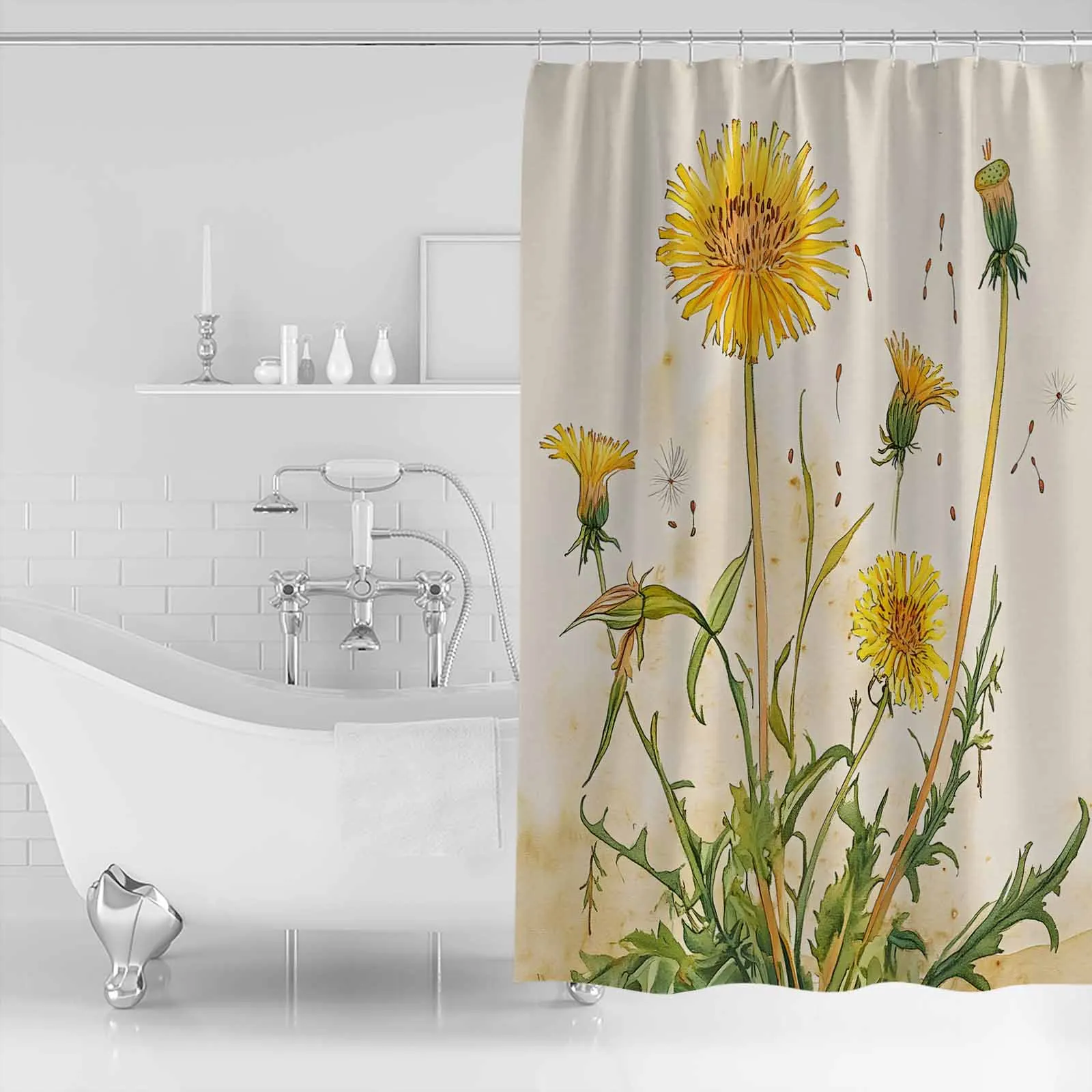 Orange Watercolor Flower Shower Waterproof Polyester Bath Curtain Home Decoration Bathroom Accessory Curtain
Orange Watercolor Flower Shower Waterproof Polyester Bath Curtain Home Decoration Bathroom Accessory Curtain