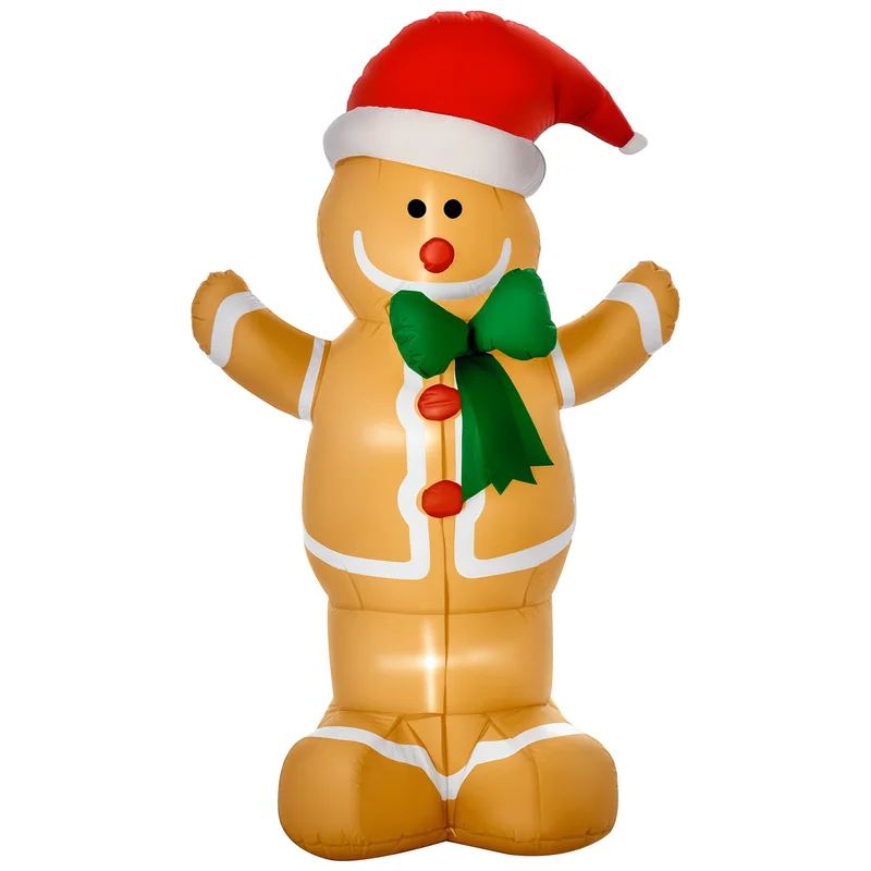 HOMCOM 6ft Christmas Inflatable Gingerbread Man, Outdoor Blow-Up Yard Decoration with LED Lights Display
HOMCOM 6ft Christmas Inflatable Gingerbread Man, Outdoor Blow-Up Yard Decoration with LED Lights Display