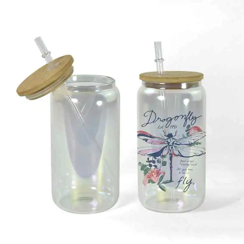 6pcs Pack Electroplation Holographic Sublimation Glass Cup Beer Can with Bamboo Lid Hu
6pcs Pack Electroplation Holographic Sublimation Glass Cup Beer Can with Bamboo Lid Hu