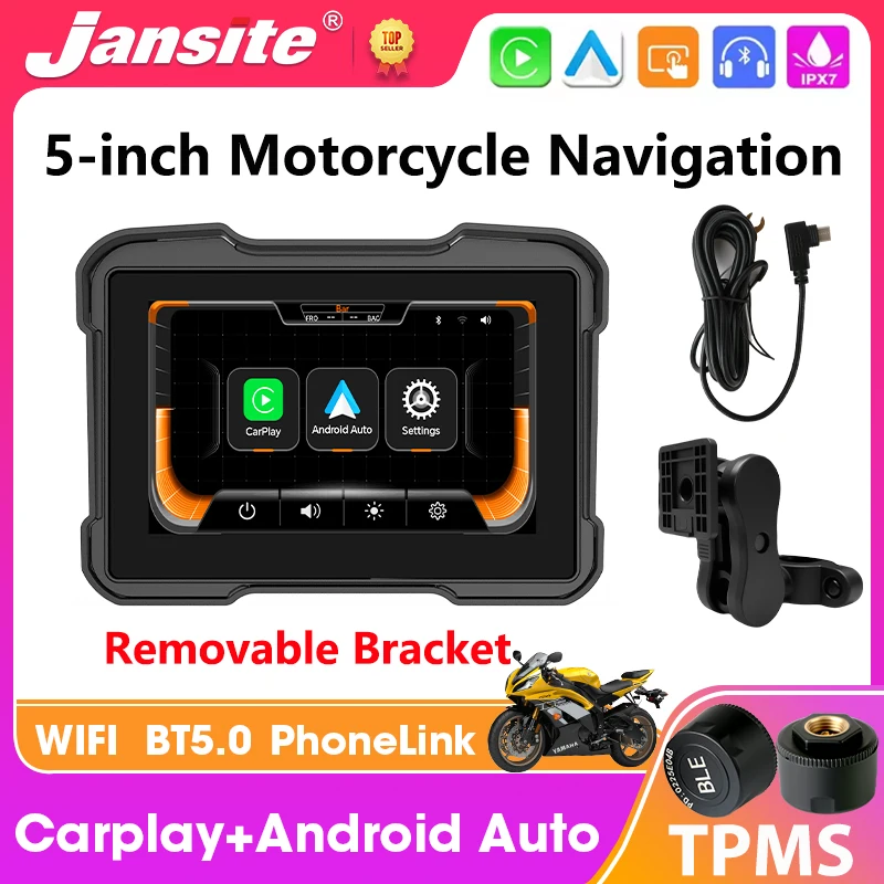 Portable 5" Motorcycle Touch Screen GPS Navigation Wireless Carplay Android Auto BT Support TPMS IPX7 Waterproof Moto Monitor
Portable 5" Motorcycle Touch Screen GPS Navigation Wireless Carplay Android Auto BT Support TPMS IPX7 Waterproof Moto Monitor