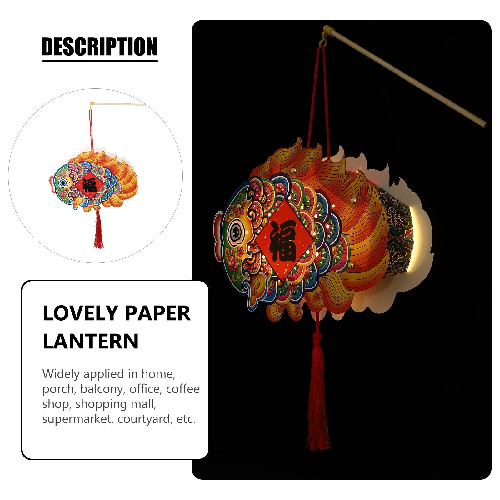 1pc Cartoon Fish Lanterns Decor Hanging Paper Shaped Mini Sturdy Durable Foldable Easy Storage Lovely Party Wedding Birthday
1pc Cartoon Fish Lanterns Decor Hanging Paper Shaped Mini Sturdy Durable Foldable Easy Storage Lovely Party Wedding Birthday