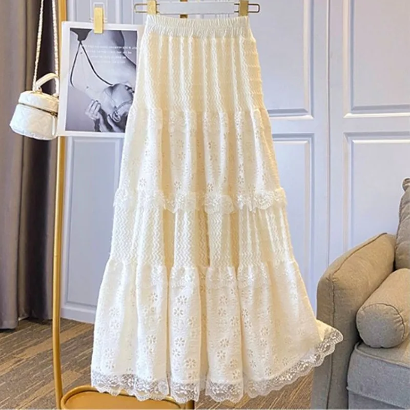 Women Summer Chiffon Midi Skirt Ruffles Lace Mesh Vintage Big Large Plus Sizes Casual Elegant Party Fashion Loose Skirts
Women Summer Chiffon Midi Skirt Ruffles Lace Mesh Vintage Big Large Plus Sizes Casual Elegant Party Fashion Loose Skirts