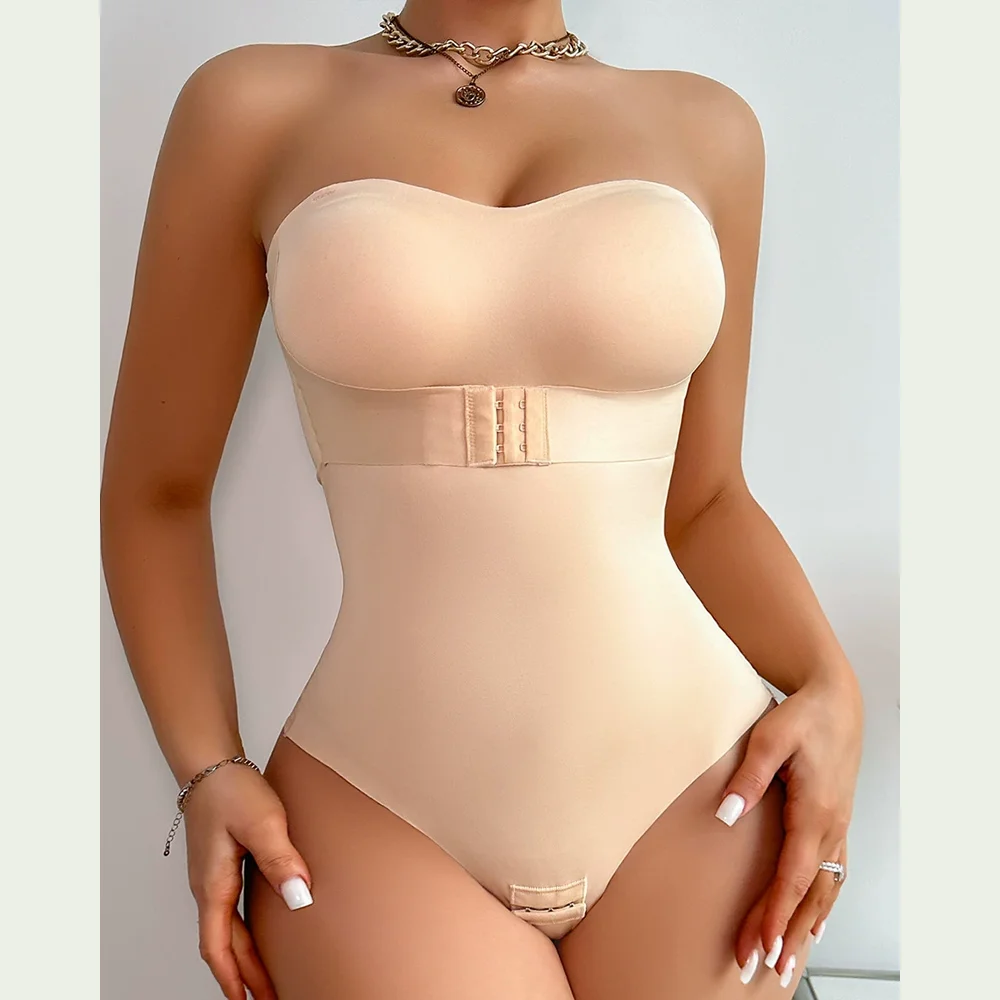Women's Strapless Seamless Shapewear Bodysuit - Non-Slip, Tummy Control, Compression Waist Trainer for Dresses & Party Wear
Women's Strapless Seamless Shapewear Bodysuit - Non-Slip, Tummy Control, Compression Waist Trainer for Dresses & Party Wear