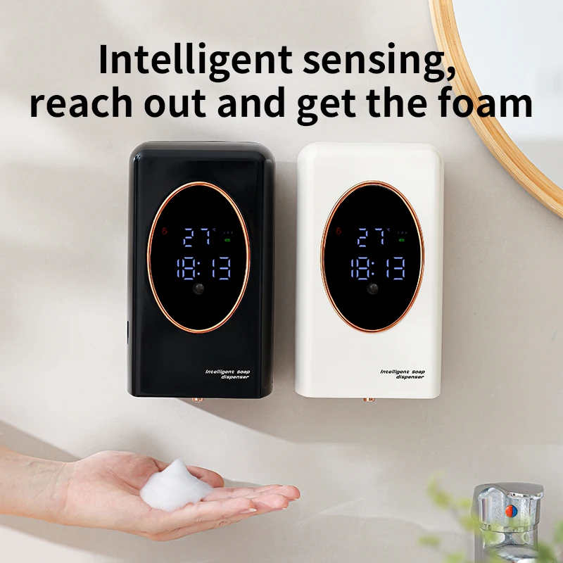 Интеллектуальный настенный сенсорный дозатор мыла с бесконтактными инфракрасными пузырьками, подходящий для ванной комнаты, умная стирка рук 
Интеллектуальный настенный сенсорный дозатор мыла с бесконтактными инфракрасными пузырьками, подходящий для ванной комнаты, умная стирка рук