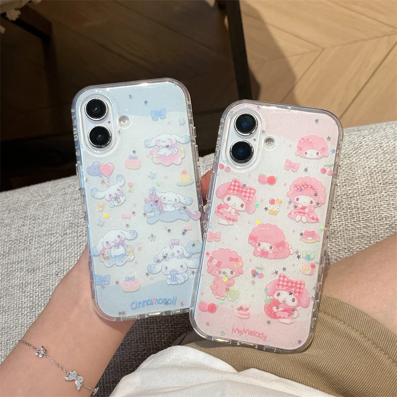 Cute Gemini my melody Cinnamoroll Bling Glitte protect phone Case For iPhone 13 14 15 16 Pro Max Funny Cartoon Back Cover
Cute Gemini my melody Cinnamoroll Bling Glitte protect phone Case For iPhone 13 14 15 16 Pro Max Funny Cartoon Back Cover